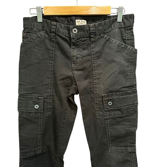 Y2K Polo Jeans 1967 Ralph Lauren Black Cargo Bootcut Jeans Off Duty Model 90s - Picture 4 of 6